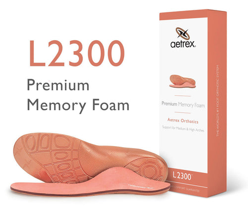Aetrex Women's Premium Memory Foam Orthotic Insole For Extra Comfort