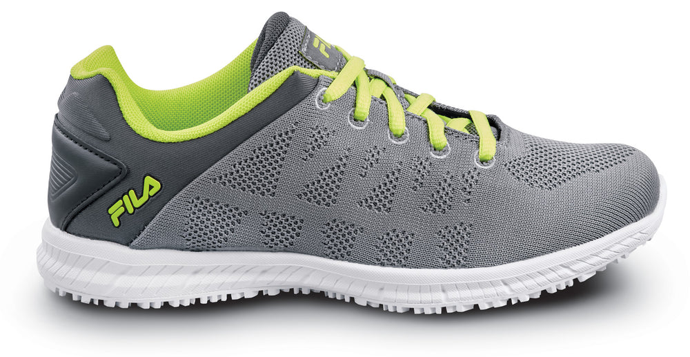 Fila Memory Techknit Women's Soft Toe Slip Resistant Low Athletic Work Shoe