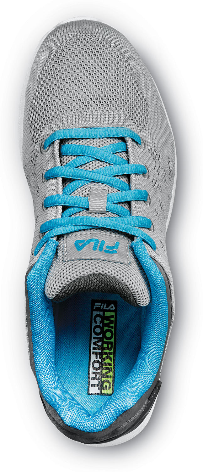 Fila Memory Techknit Women's Soft Toe Slip Resistant Low Athletic Work Shoe