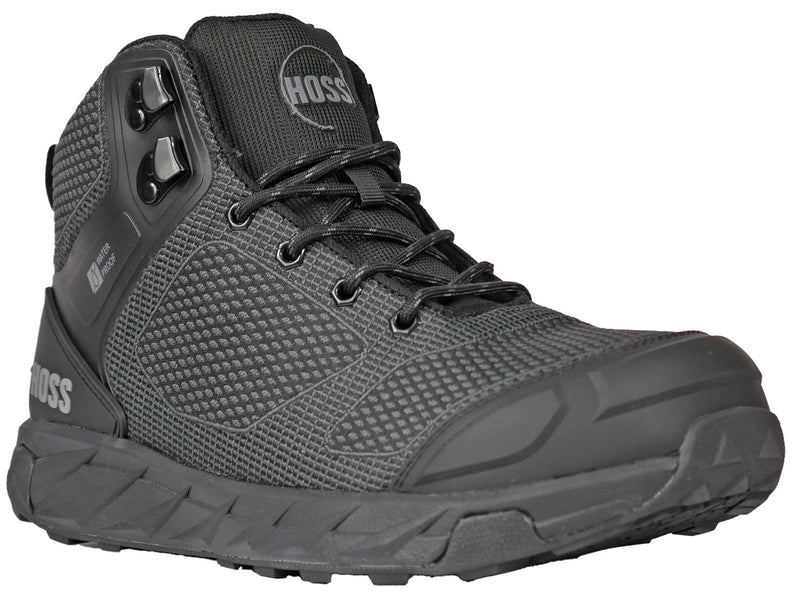 Hoss Boots Buster Hi Men's Comp Toe EH WP Slip Resistant High Athletic Work Shoe