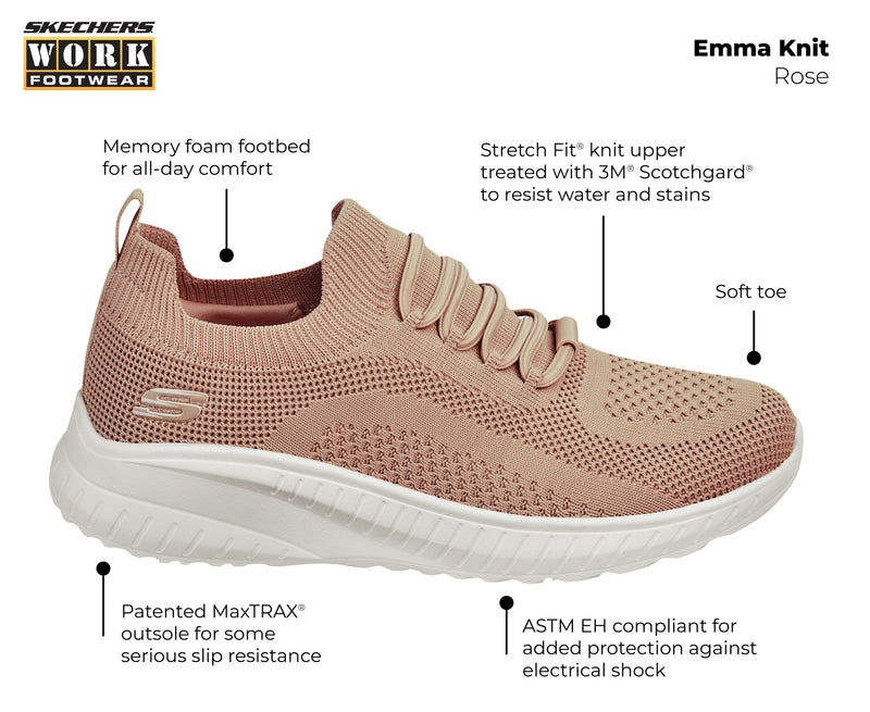 Women's Emma Knit MaxTRAX® Soft Toe SRO Slip-On Athletic