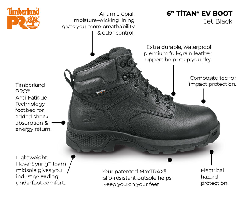 Men's 6" TiTAN® EV MaxTRAX® Comp Toe WP SRO Boot