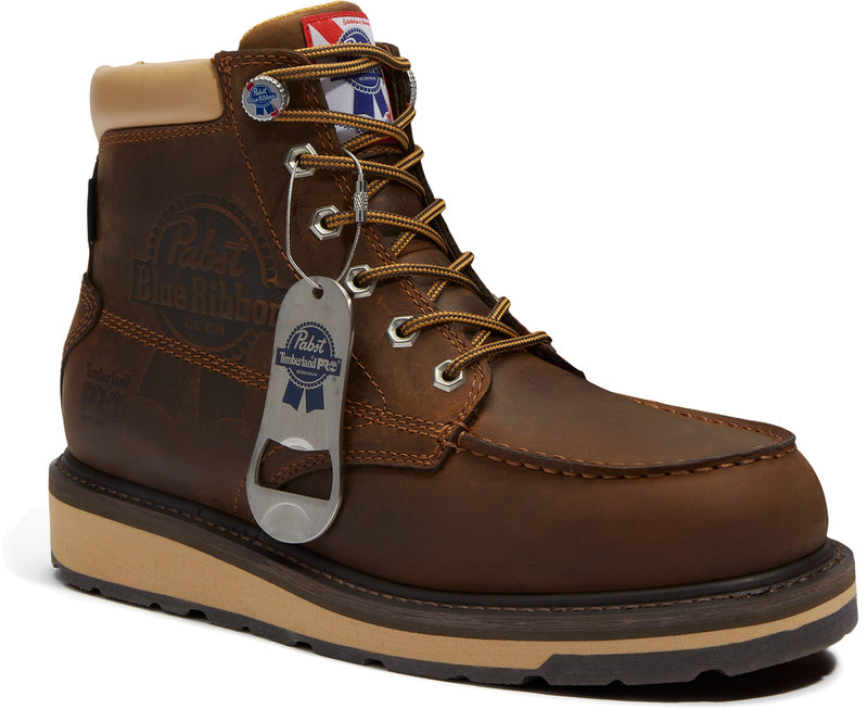 Men's 6" Pabst Blue Ribbon Gridworks Soft Toe WP SR Boot