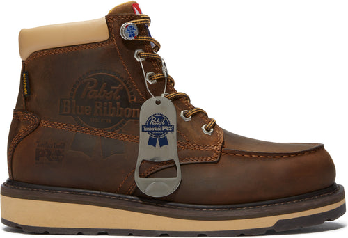 Men's 6" Pabst Blue Ribbon Gridworks Soft Toe WP SR Boot