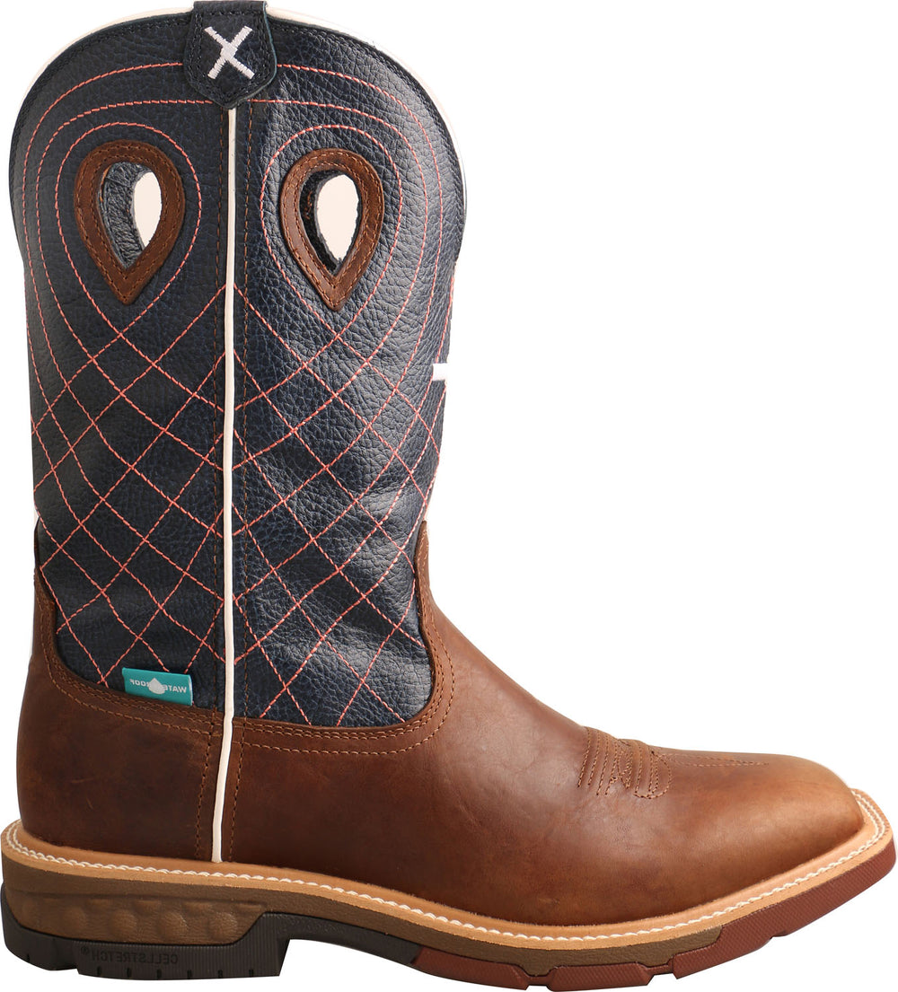 Men's 12" Western Work Alloy Toe WP SRO Wellington