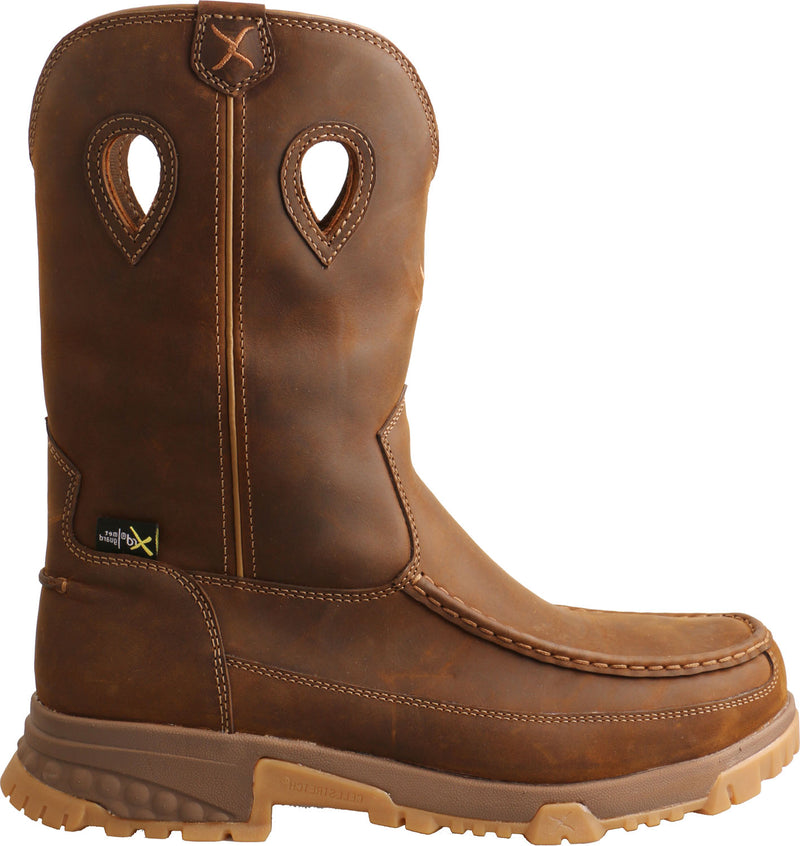 Men's 11" Pull On Work Nano Toe Met-Guard SRO Wellington