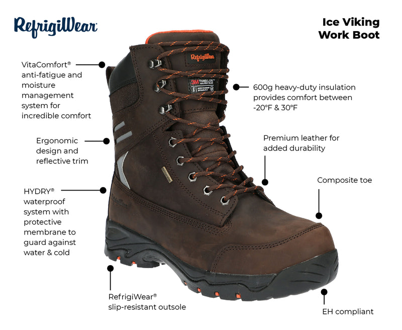 Men's 8" Ice Viking Comp Toe WP SR Boot