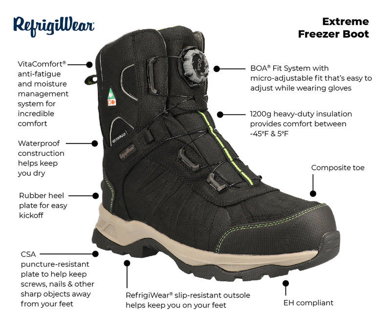 Men's 8" Extreme Freezer Comp Toe WP SR Boot
