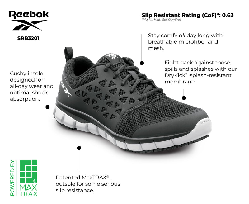 Men's Sublite Cushion Work MaxTRAX® Soft Toe SRO Athletic