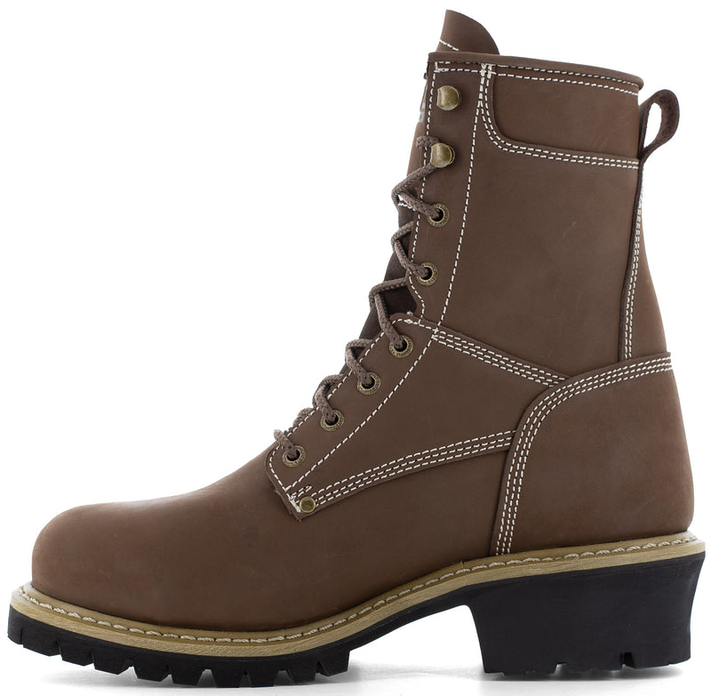 Frye Men's Comp Toe EH WP Slip Resistant 8 Inch Logger Work Boot